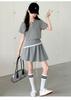 Girls' Summer Casual Short-Sleeved Two-Piece Set