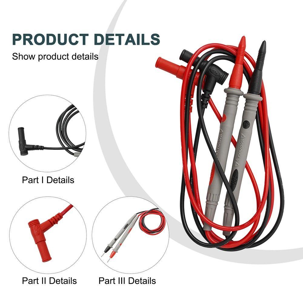 1Pair Soft Silicone Multimeter Lead Universal Banana Plug  for Digital Multimeters