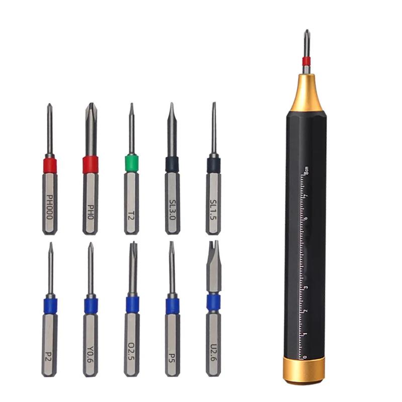 22/10 In 1 Precision Screwdriver Built In Magnetic Screw Driver Bit Hand Repair Tool for Watches Glasses iPhone Camera PC Mini