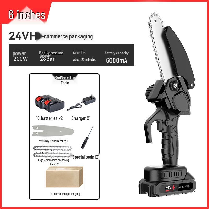 Compact European-American Style Cordless Electric Chainsaw for Convenient Pruning and Household Use