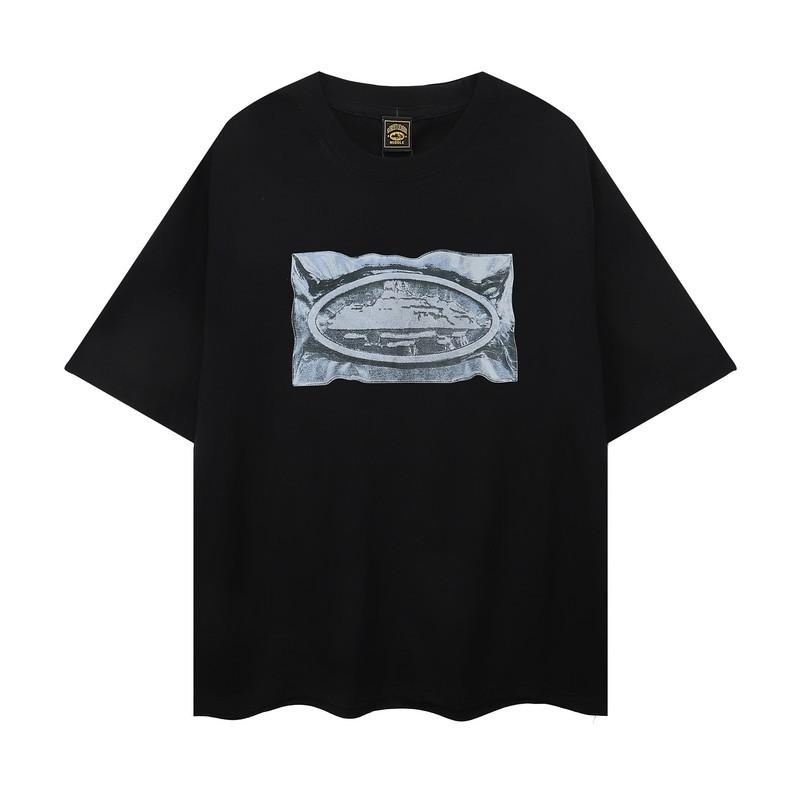 Series T-shirt short-sleeved letter logo printed crew neck half-sleeved top bottoming shirt ins tide