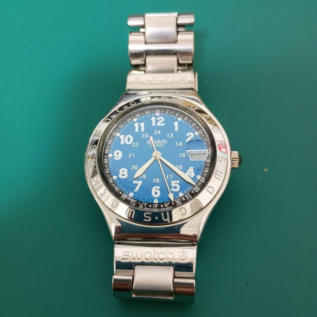 Used Swatch Watch Irony Silver Blue