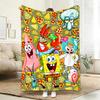 Throw Blankets for Beds Kawaii S-Spongebob All year Blanket Bedspread on the Bed Bedspreads and Coverlets Camping Anime Sofa Nap