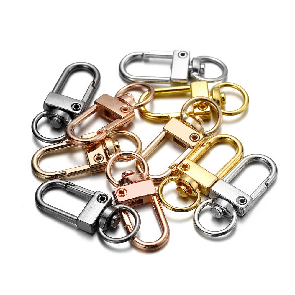 10pcs/lot 12*33mm Dog Buckle Zinc Alloy Bag Hook Buckle Key Ring Connectors For DIY Jewelry Making Supplies