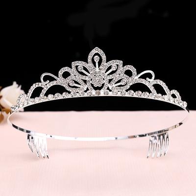 Kinderkrone Tiara Prinzessin Mädchen Krone Kristall Großes Haarband Rosa Frozen Kindergeburtstag Haaraccessoires