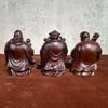 Karin Wood Carving Fulu Shou Ornament - Solid Wood Decor for Longevity Wishes and Birthday Gifts