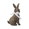Easter Bunny Ornament Patio Home Decoration Resin Rattan Effect Ornament