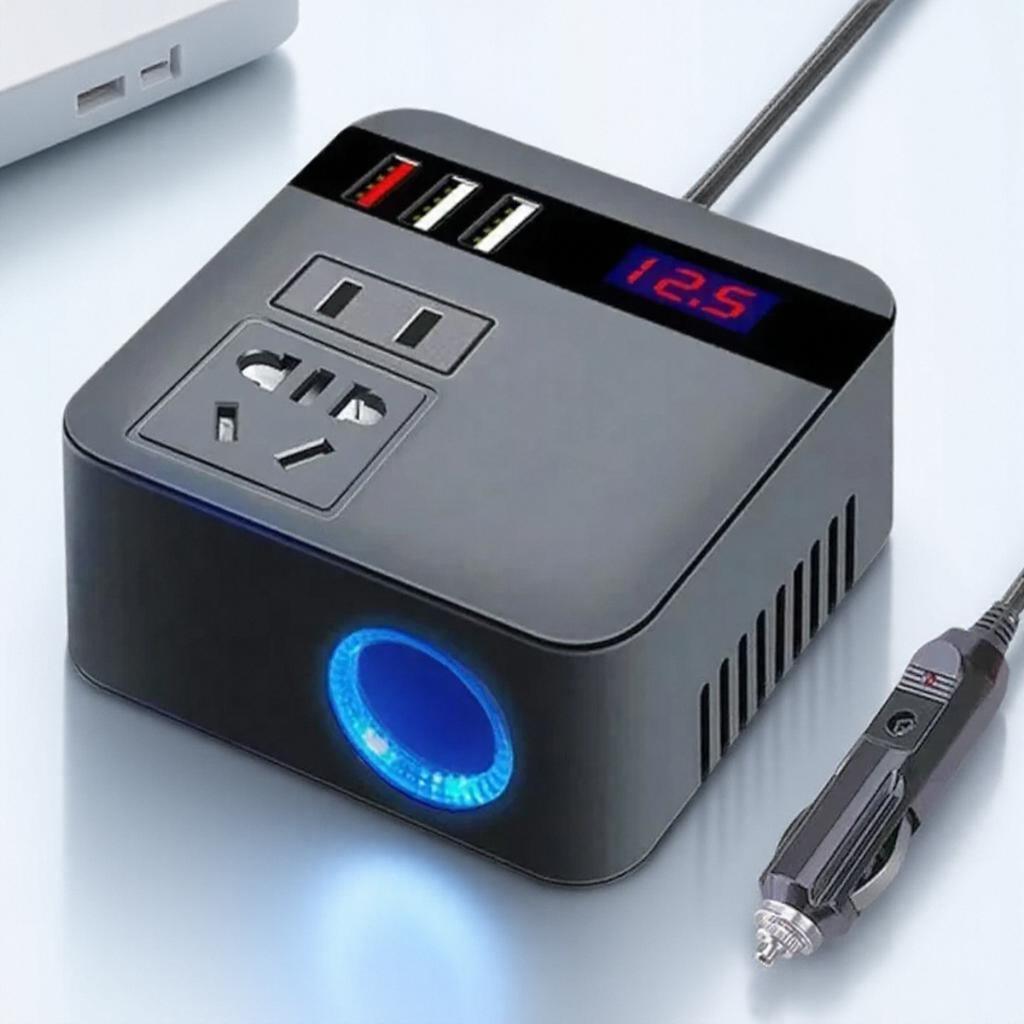 150W Car Power Inverter DC12V24V to AC110V220V LED Display Dual USB Ports Fast Charging Ideal for Auto Devices