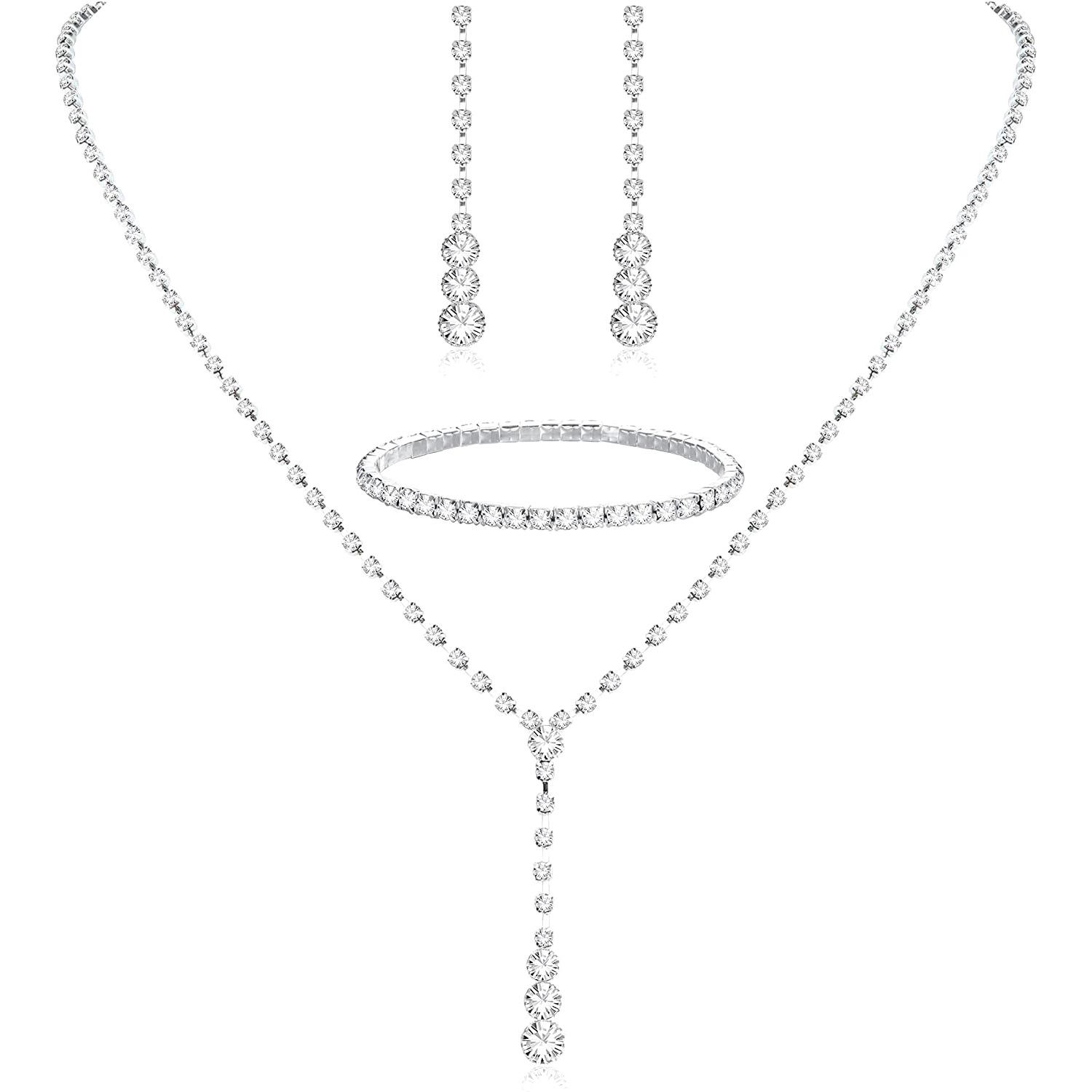 

Бальный наряд подружки невесты, комплект украшений со стразами, свадебный металлический циркон, ожерелье с волнами и каплями воды, серьги, браслет