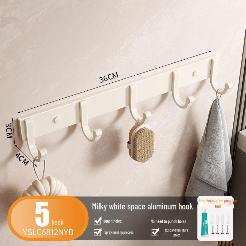 Space-Aluminium Haken ohne Bohren: Haken für Bad, Küche, Mantel, Handtuch & Mehr