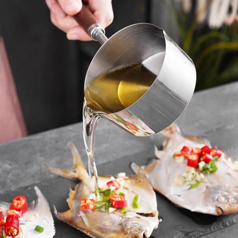 304 Rostfritt Stål Mini Soppkastrull Oljepanna Kastruller för Matlagning Mini Liten Kastrull för Att Göra Såser Värma Mjölk Kök