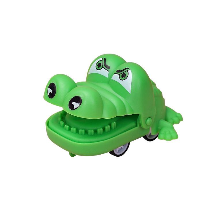 Childrens Cartoon Crocodile Rattle Car With Inertial Pullback Mechanism For Developmental Play