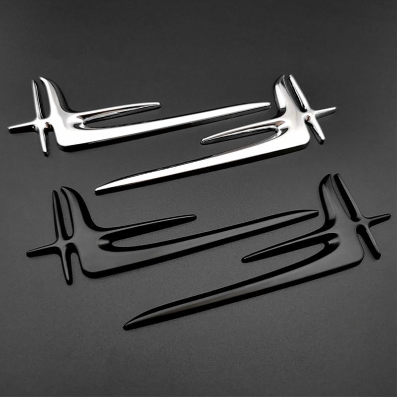 Emblem Badge Decal Sticker Metal Practical Silver 3D Car Sticker Anti-Wear Car Side Sticker Cool Durable