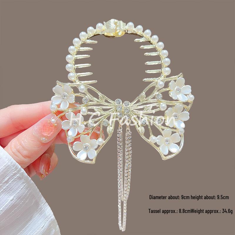 Elegant Lily of the Valley Tassel Hairpin: Timeless Updo Clip for a Refined Look