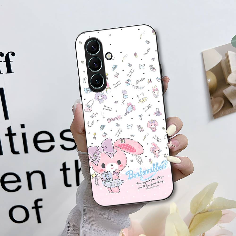 Cute Cartoon Bonbonribbon Phone Case For Samsung S 24 Fe 25 Ultra Plus 20 Lite 21 30 22 23 24 22 Ultra 5G Fundas