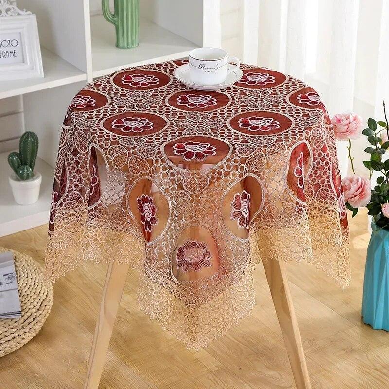 Rose Language New Product Fabric Tablecloth Lace Lace Tablecloth Small Fresh Tea Table Cloth Dressing Table Tablecloth
