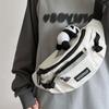Korean Style Unisex Fashion Chest Bag Crossbody Waist Bag Messenger Bag Sportswear Shoulder Bag Casual Outdoor Bags Lovers Gift for Men and Women