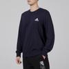Adidas Embroidered Logo Loose Knit Pullover Sweatshirt Men Sweatshirt Blue GK9118