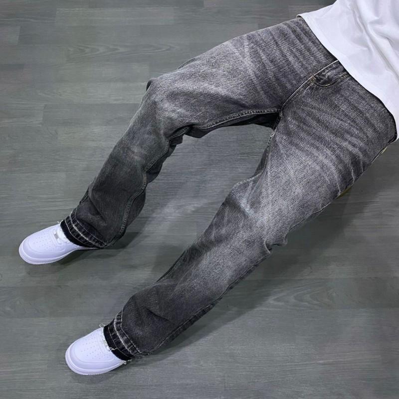 TK American Vintage Washed Denim Pants Loose Straight Leg Jeans Teens