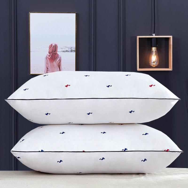 Pillow 48x74cm Pillow Core Pillow High Pillow Non-collapse Pillow Core Pair of Cervical Vertebra Protection Household