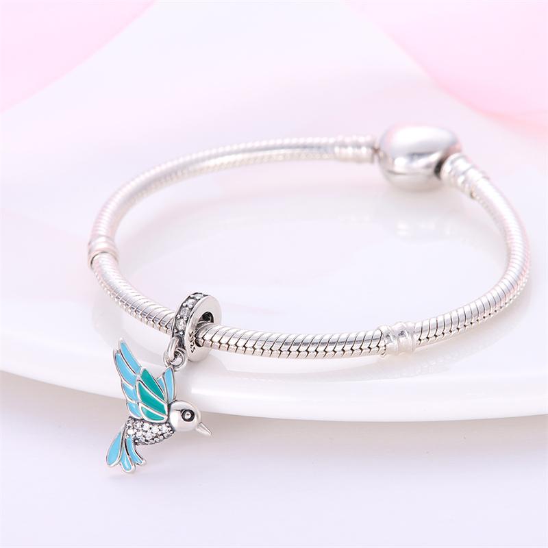 Original Charms Copper Parrot & Bird Charms Bead Fits Women 3Mm Original Bracelet Necklace Diy Fine Jewelry Gift New In