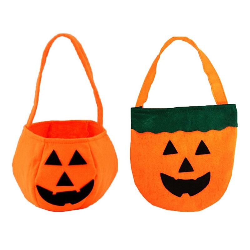 Rurah Halloween Pumpkin Trick Or Treat Kids Candy Tote Handbag