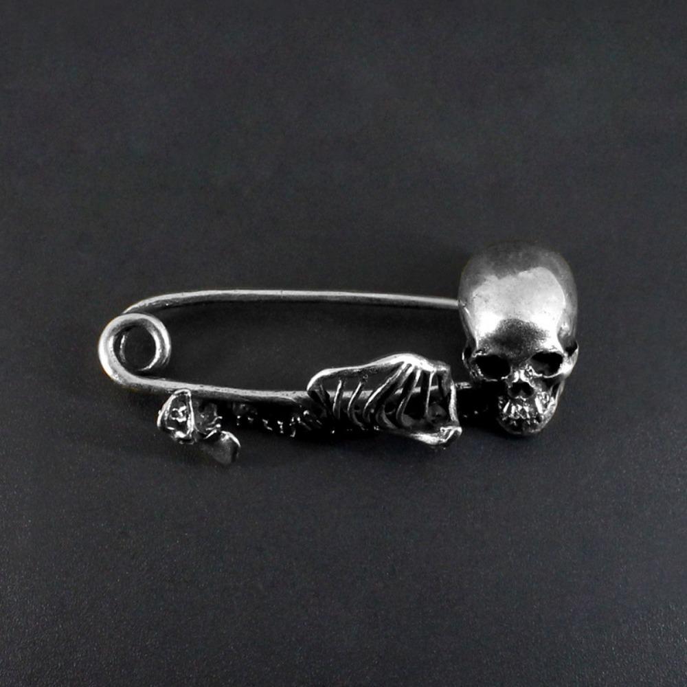 

Панк-стиль ретро латунная булавка с черепом готические броши для мужчин и женщин праздничные творческая личность одежда аксессуары