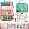 Montessori Learning Board Toy Dinosaur Children Early Education Practice Dressing Felt Busy Board