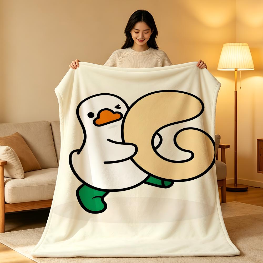Character A-Avatar D-Duck Throw High-Density Short Plush Blanket Soft Skin-Friendly for Sofa Nap Air-Conditioned Room