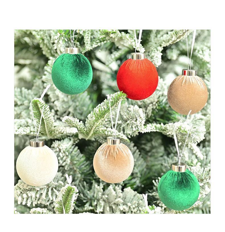 6CM Velvet Christmas Ornament Bag: Plush Ball Decoration for Tree