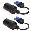 2pcs EC5 Cigarette Lighter Socket Car Female Converter for 12V Car Battery Booster