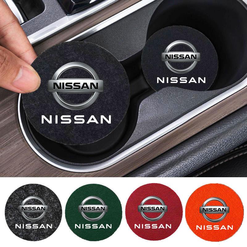 lfcsw2 Car Coaster Water Cup Non-Slip Mat Gadget Bling Accessories For Nissan murano Navara Qashqai x-trail Patrol NV200 note Frontier