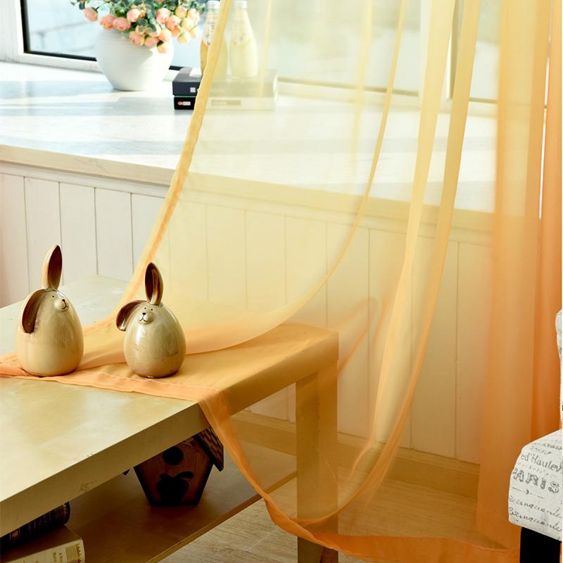 Moderner blauer Farbverlaufsvorhang aus Tüll, dekorative durchsichtige Vorhänge für Wohnzimmer, Schlafzimmer, Küche, Hotel, Zuhause an Fensterpaneelen