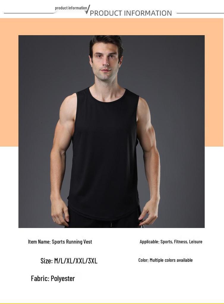 Men's Quick-Dry Breathable Sports Vest for Running, Training, & Outdoor Activities