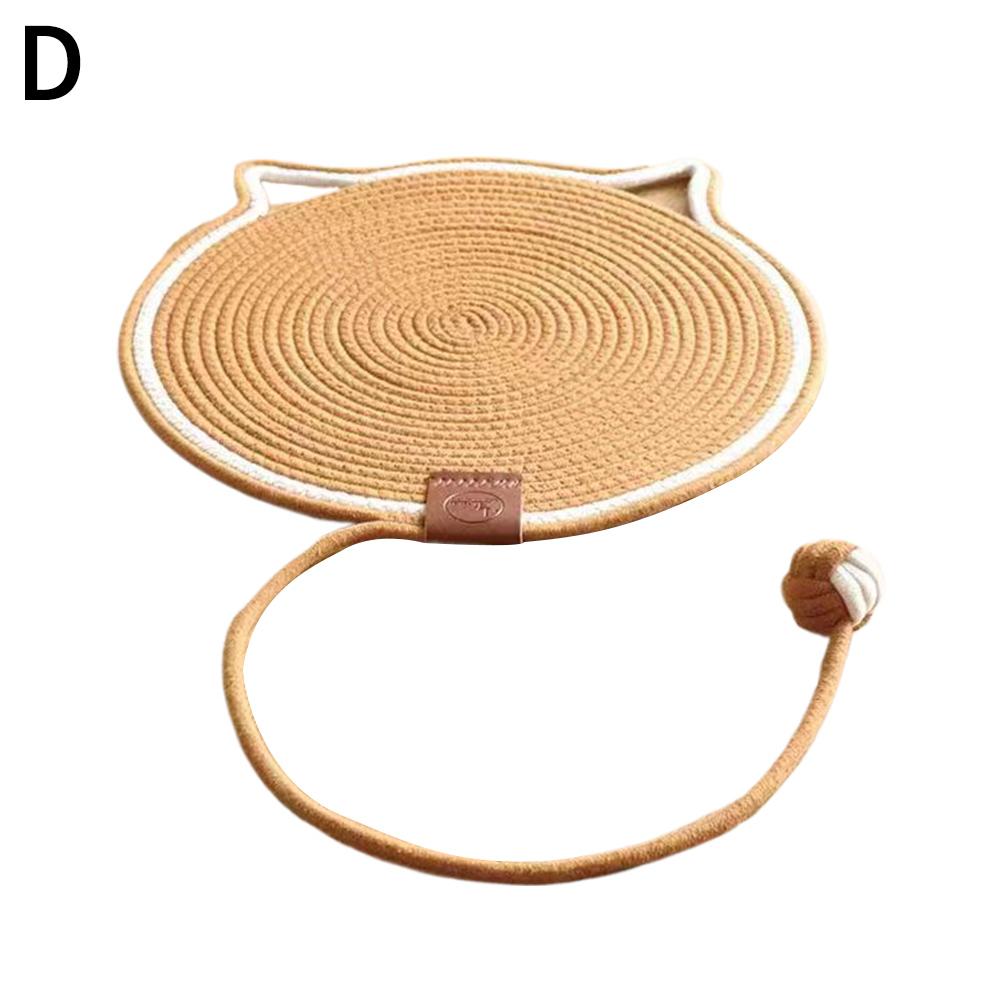 Cotton Rope Woven Cat Scratch Pad Toy Ball Integrated Cat Sleeping Pad, Scratch-resistant, Wear-resistant, Washable Pet Pad
