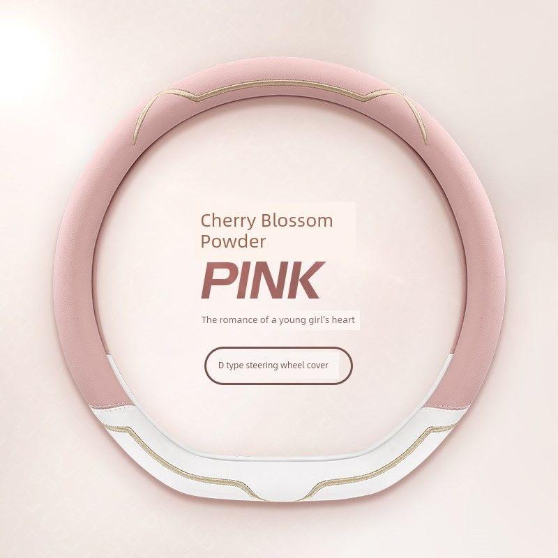 New Car Steering Wheel Cover for All Seasons, Compatible with 2023 New Jetta Vs5, Volkswagen Jetta Vs7, Va3 Decoration Sakura Pink Type D