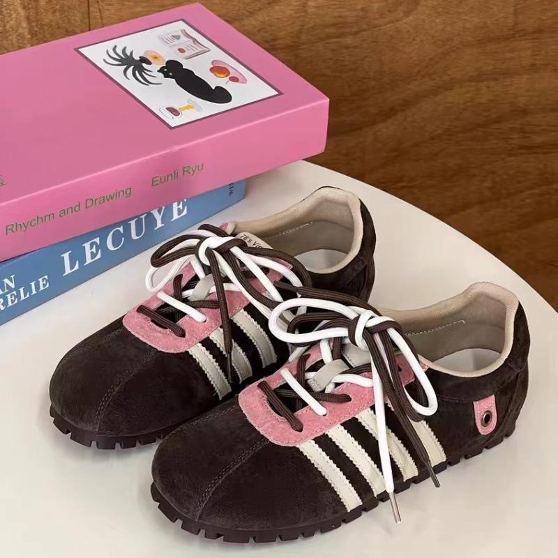 

Maillard lace-up inner height-increasing Forrest Gump shoes women s 2025 autumn new round head German training shoes versatile casual sports shoes 40