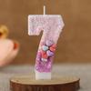 Purple Glitter 0-9 Number Candle Birthday Party Candle for Girls Cake Decoration Baby Shower Candles Balloon Design