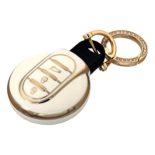 

[SKYBELL] Чехол для ключей Mini Cooper Крышка ключа BMW MINI f54 f55 f56 f57 f60 Совместимые аксессуары Умный ключ Skybell (белый)