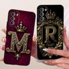 For Motorola Moto G51 5G Case Silicone Luxury Crown Letters 2D Flat Pattern Soft Funda For Moto G51 5G Cover XT2171-2 XT2171-1