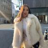 Autumn and winter new fox fur jacket women's short loose casual temperament plush top