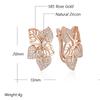Kienl  Full Shiny Natural Zircon Drop Earring For Women Unique Crystal Flower  Rose Gold Color Daily Fine Vintage Jewelry