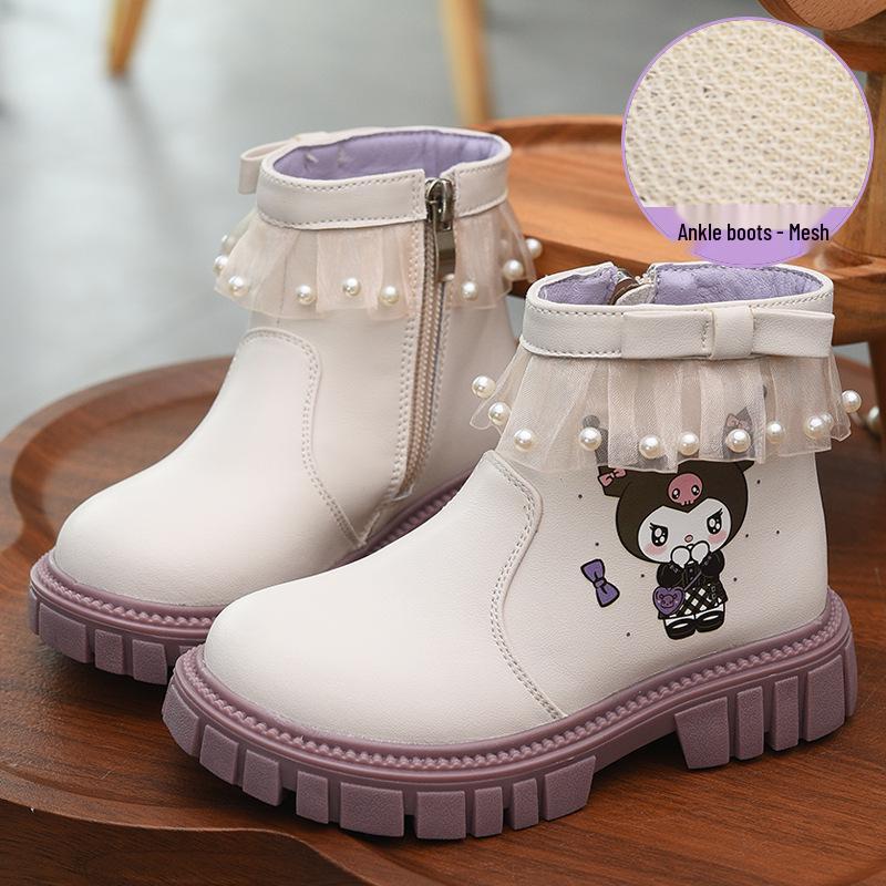 Girls' Princess Cartoon Fleece-Lined Autumn/Winter Boots - 2025 New Style Short Boots