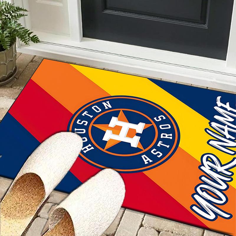 Custom NameHouston Basketball Graffiti Carpet, Indoor Rug, Chair Rug, Living Rooms, Doormat Made From Polyester Home Decor Birthday Christmas Gifts