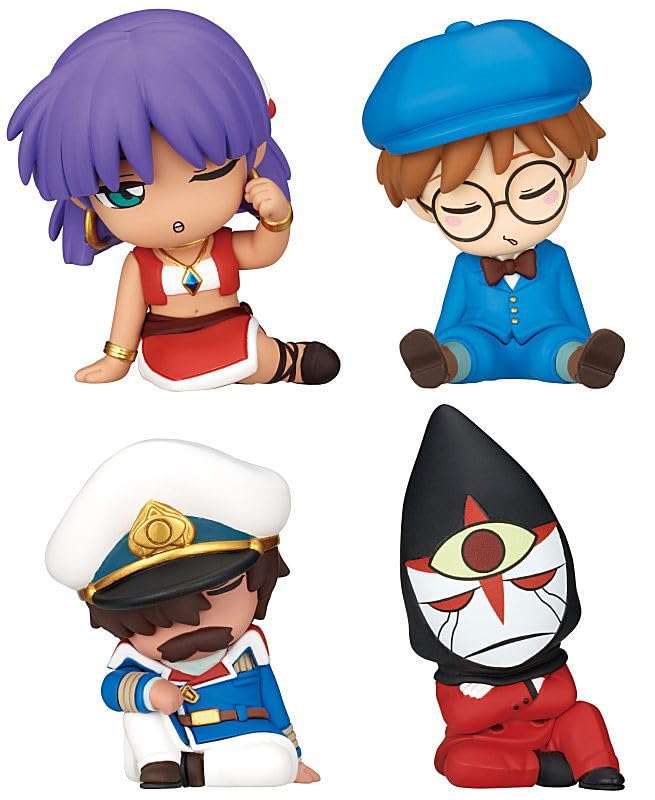 Das Geheimnis des blauen Wassers Set mit 4 Gachapon Kapselspielzeug Schulter-Stoß-Figur. Nadia [Vollständige Typen]