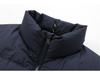 Men's Stand Collar Duck Down Vest with Small Logo - Thick, Warm, Solid Color for Autumn/Winter