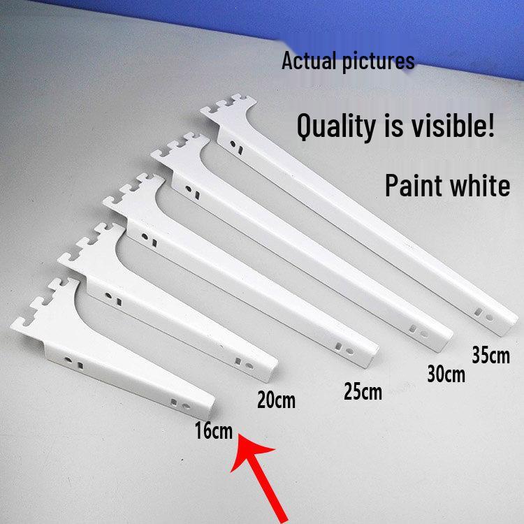 Wall-Mounted Bookshelf Support: Ladder Column Shelf Bracket in White/Black Glass. Standard Configuration