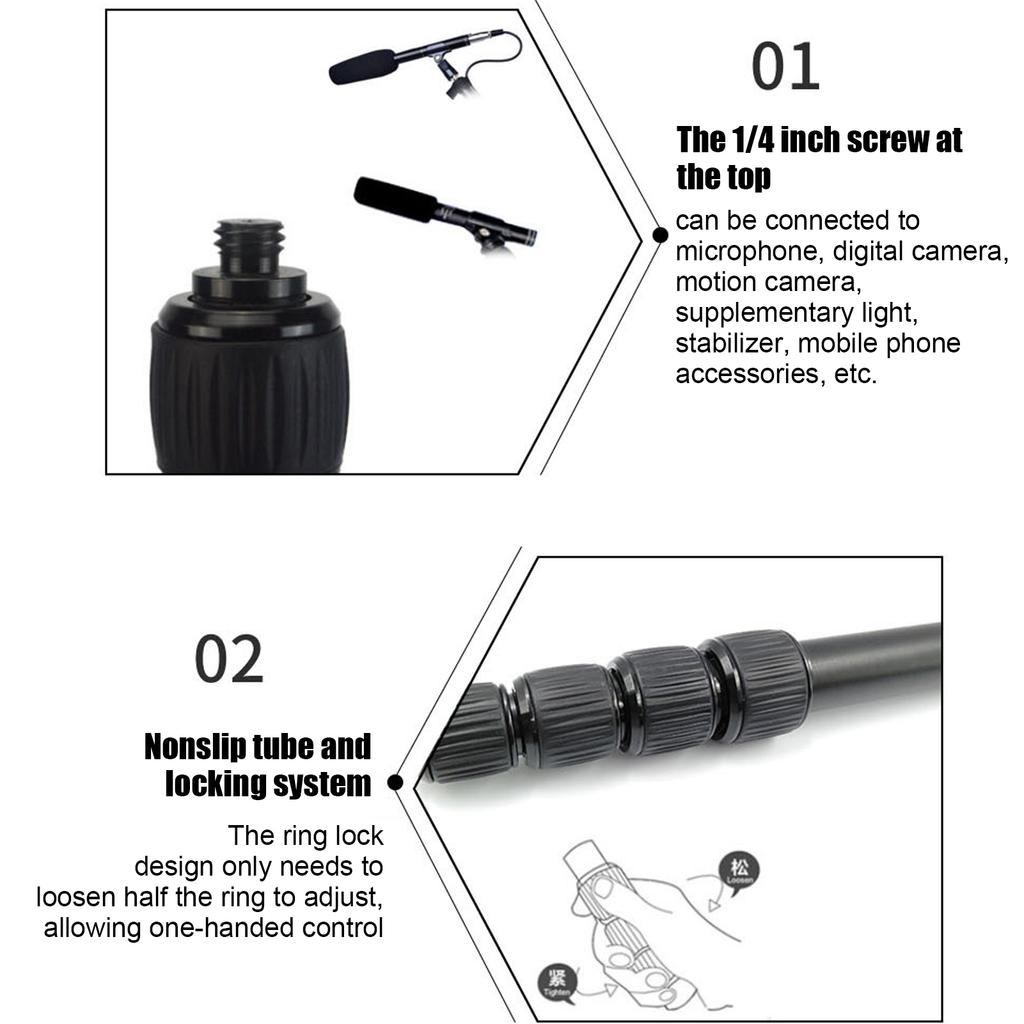 Boom Arm Mic Boom Arm Mic Boom Arm Portable Soft Foam Handle Easy  Aluminium Alloy High Durability Mic Extension Arm