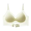Light Green Seamless Breathable Wireless Bra with Adjustable Straps and Back Closure for All Day Comfort
