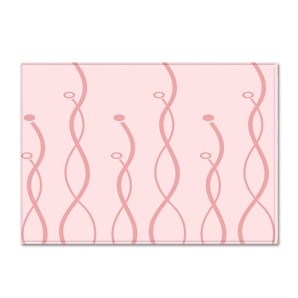 Striped Checked Large Carpet Feather Wind Bedroom Floor Mat